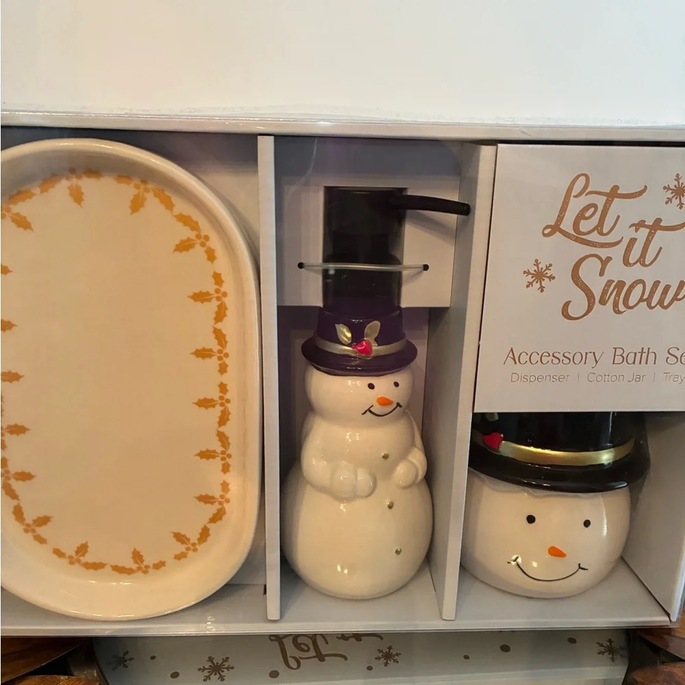 Snowman Bath accessories set